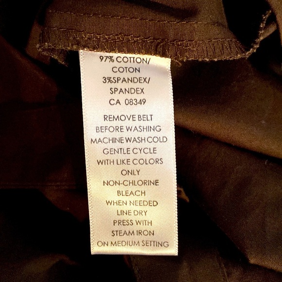 Y2K Bandolino stretch  brown jacket w/ antique brass snaps, belt loops (no belt) - Picture 12 of 12